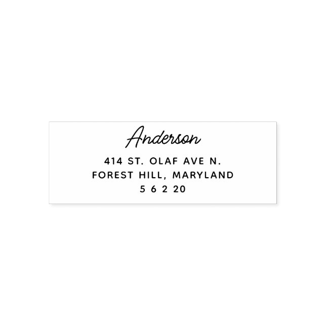 Einfache moderne Rücksendeadresse Permastempel (Design)