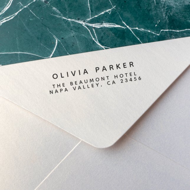 Einfache moderne Rücksendeadresse Permastempel (Von Creator hochgeladen)