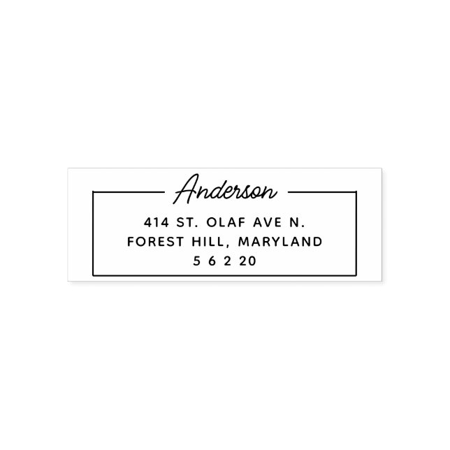 Einfache moderne Rücksendeadresse Permastempel (Design)