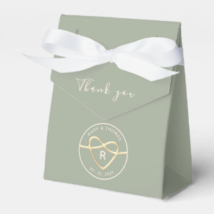 Einfache moderne Salbeigrüne Hochzeitsgunstbox Geschenkschachtel