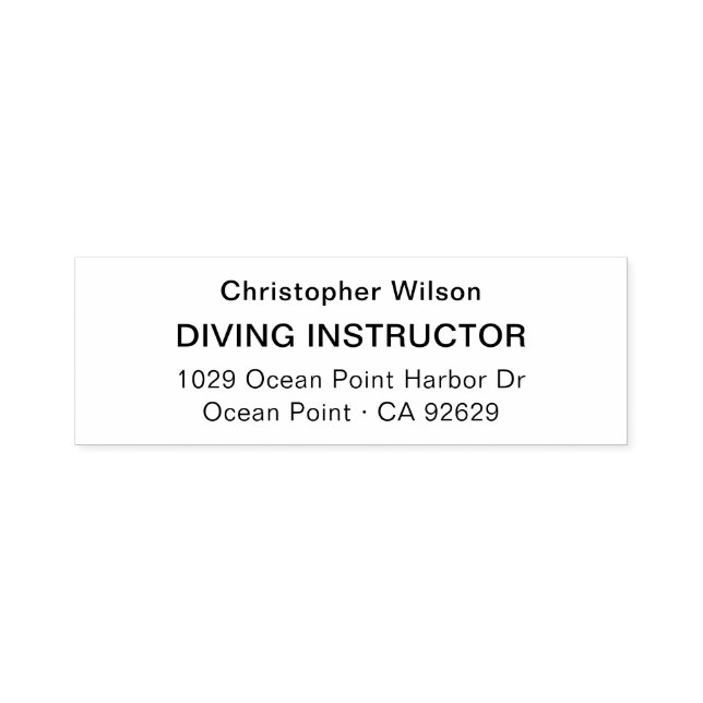 Einfache moderne Sans Serious Business | RÜCKSENDE Permastempel (Design)