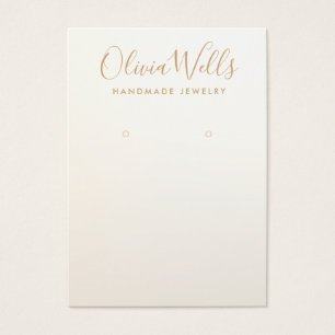 Einfache, moderne Satin Gold Earring Display Card