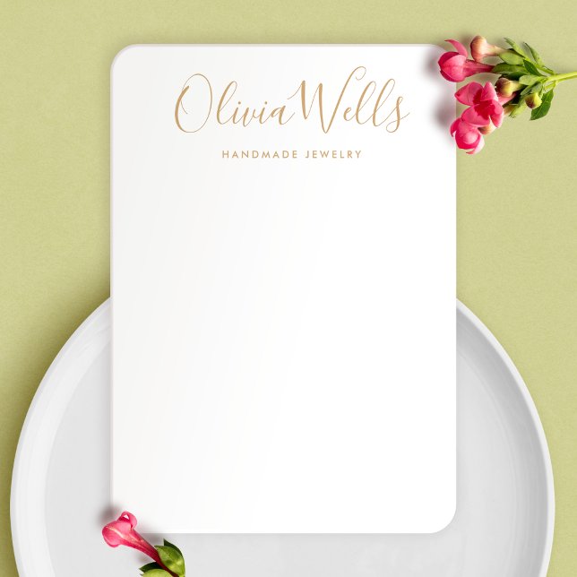 Einfache, moderne Satin Gold Earring Display Card (Von Creator hochgeladen)