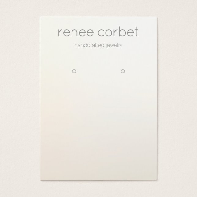 Einfache, moderne Satin Gold Earring Display Card (Vorderseite)