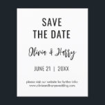 Einfache moderne Save the Date Flyer | SCHWARZ-WEI<br><div class="desc">Persönlich gestalten Sie diesen eleganten,  modernen Save the Date mit Ihren individuellen Details. BUDGET-FLYER: UPGRADE FÜR DAS THICKER-PAPIER - KEINE ENVELOPEN INBEGRIFFEN. TRANSFER DESIGN FUNKTION IST AUF DER PRODUKTSEITE (OPTIONAL) VERFÜGBAR.</div>