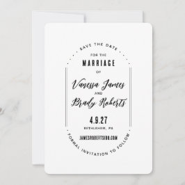 Einfache moderne, Save the Date Minimalistisch Einladung