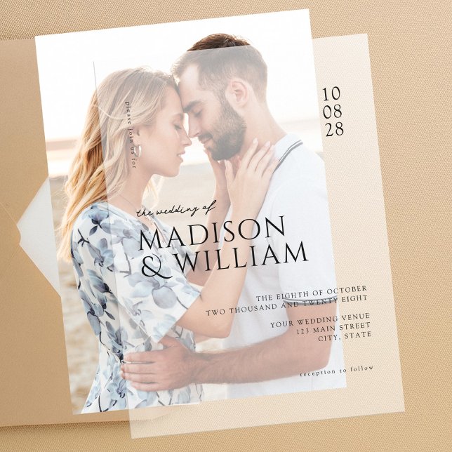 Einfache moderne, schick Schwarz-Weiß-Hochzeit (Von Creator hochgeladen)