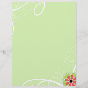 Einfache moderne Schreibwaren mit Blume