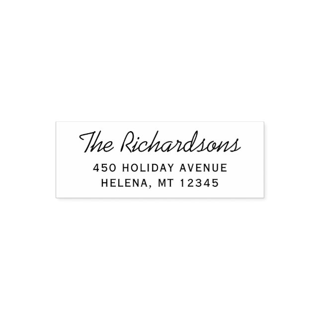 Einfache moderne Schrift | Familie oder Hochzeit Permastempel (Design)