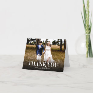 Einfache moderne Schrift Hochzeit Danke Foto