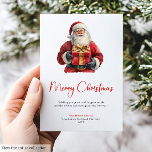 Einfache moderne Schriftart für Weihnachtsmann-Sch Feiertagskarte