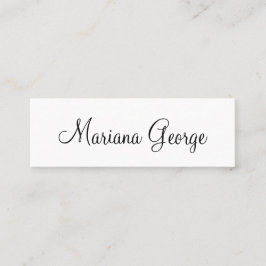 Einfache moderne Schwarz-Weiß-Elegante Mini Visitenkarte