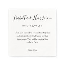 Einfache moderne Schwarz-Weiß-Fun-Fakt # 1Wedding