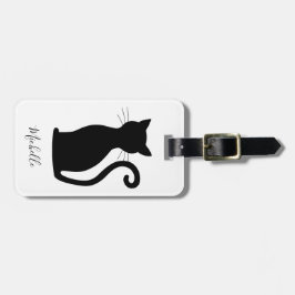 Einfache, moderne Schwarz-Weiß-Niedliche Schwarze Gepäckanhänger