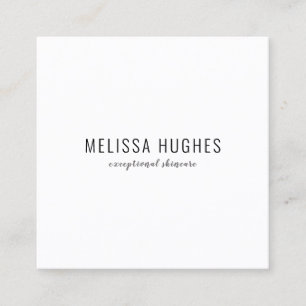 Einfache moderne Schwarz-Weiß-Quadrate Quadratische Visitenkarte