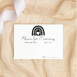 Einfache moderne Schwarz-weiße Regenbogenberatung  Mitteilungskarte