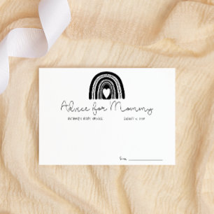 Einfache moderne Schwarz-weiße Regenbogenberatung  Mitteilungskarte