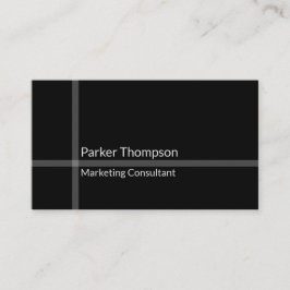 Einfache, moderne schwarz-weiße Streifen Visitenkarte
