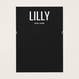 Einfache moderne schwarze Nekklassekarte