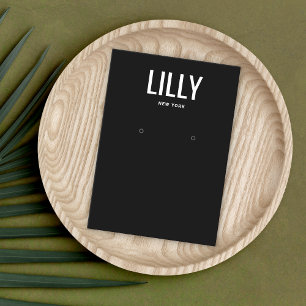 Einfache, moderne Schwarze Ohrring-Display-Karte