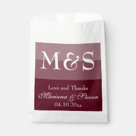 Einfache moderne Script Burgundy Geschenktütchen