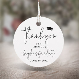 Einfache moderne Script Graduate Vielen Dank Geschenkanhänger