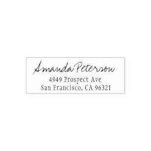 Einfache, moderne Script-Rücksendeadresse Permastempel