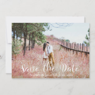Einfache moderne Script Save the Date Wedding Card