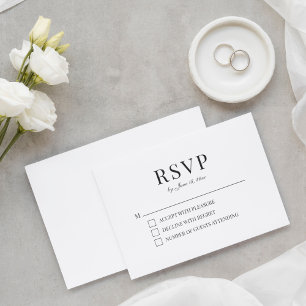 Einfache moderne SCRIPY RSVP-Karte Mitteilungskarte