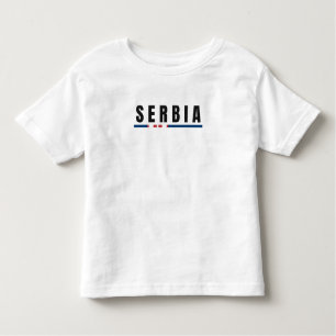 Einfache moderne serbische Art Letter Flag Souveni Kleinkind T-shirt