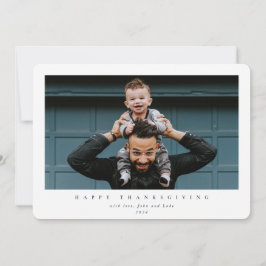 Einfache Moderne Single Foto Happy Thanksgiving Feiertagskarte