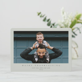 Einfache Moderne Single Foto Happy Thanksgiving Feiertagskarte