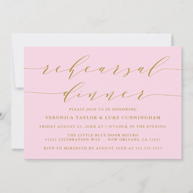 EINFACHE MODERNE SKRIPT | EINLADUNG DER PROBE (Vorderseite)