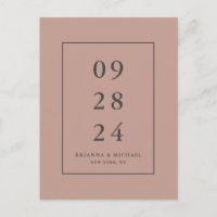 Einfache moderne Terra-Cotta-Hochzeit retten das D