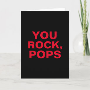 Einfache moderne Textform Funny You Rock Pops Karte