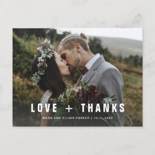 Einfache moderne Textform Hochzeitsszenario Foto Einladungspostkarte