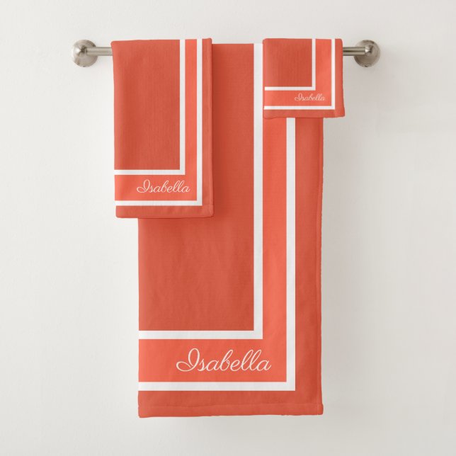 Einfache moderne Tigerlily Badhandtuch Set (Insitu)