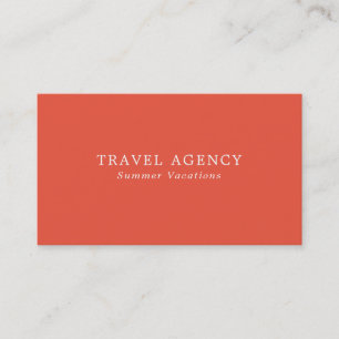 Einfache & moderne Travel Agent Business Card Visitenkarte