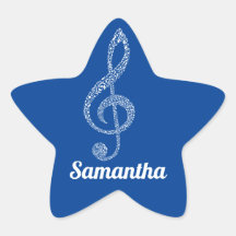 Einfache moderne Treble Clef Weiße Noten Illustrie