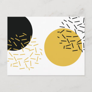 Einfache, moderne, trendige urbane geometrische gr postkarte
