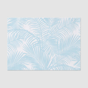 Einfache moderne tropische Palme des Babyblaus mit Seidenpapier