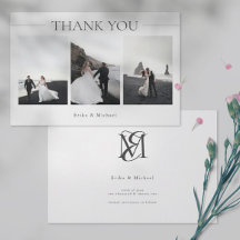 Einfache moderne Typografie 3 Fotos Hochzeit