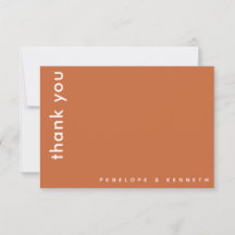 Einfache moderne Typografie Burnt Orange Wedding