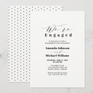 Einfache moderne Typografie Engagement Party Einla Einladung