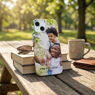 Einfache moderne Typografie  Foto erstelle dein ei iPhone 15 Hülle