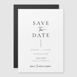 Einfache moderne Typografie Foto-Hochzeit Magneteinladung