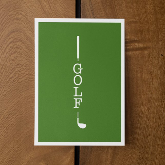 Einfache moderne Typografie Golf Blank Mitteilungskarte (Von Creator hochgeladen)