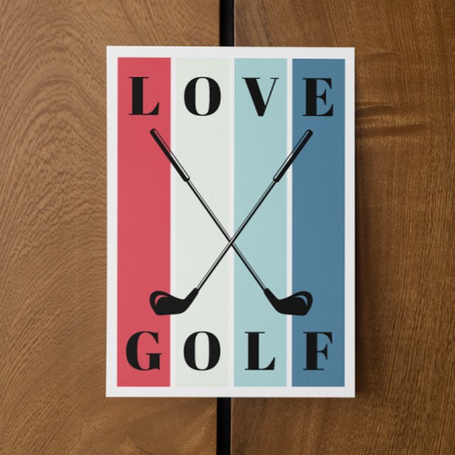 Einfache moderne Typografie Golf Blank Mitteilungskarte (Von Creator hochgeladen)