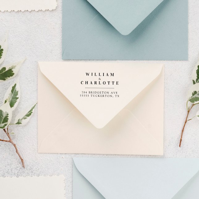 Einfache moderne Typografie-Hochzeitsstiftung - Rü Permastempel (Von Creator hochgeladen)