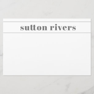 Einfache moderne Typografie Name Briefpapier